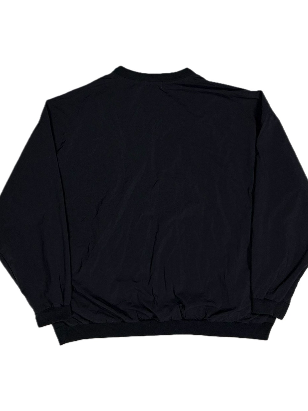 Vtg 90s IZOD black green embroidered logo microfiber windbreaker pullover men XL - Picture 2 of 8